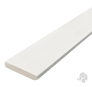 FSCÂ® Hardhout plint | LVL | recht | gevingerlast | 60mu wit