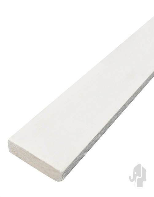 FSCÂ® Hardhout plint | LVL | recht | gevingerlast | 60mu wit