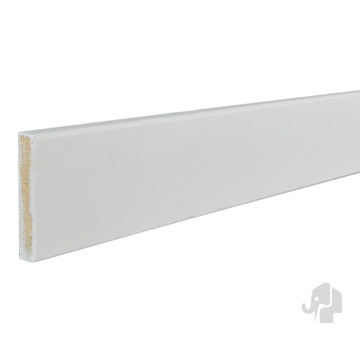 FSCÂ® MDF S plint | kabelgoot | 60mu wit
