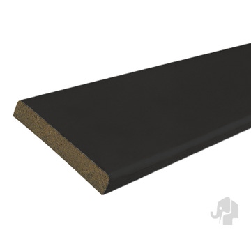 MDF V313 deurlijst recht 12x68x4880mm | Zwart afgelakt | 5st/bundel