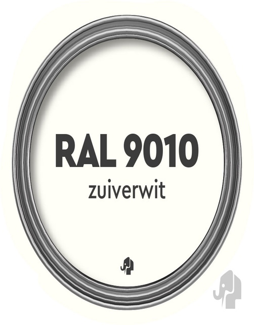 Aflakken van een glasdeur | zuiver wit RAL9010