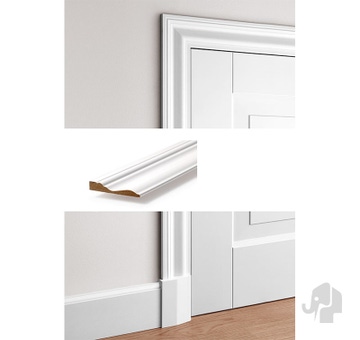 MDF deurlijst BR-1 | klassiek | 12x68x4880mm | 5st/set