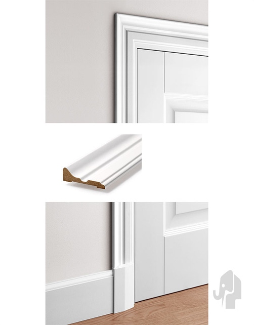 MDF deurlijst BR-2 | klassiek | 17x80x2486mm | 5st/set