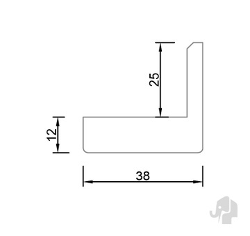 Architraaf XL Set Nero | Wanddikte  7 t/m 9 of 10 t/m 12 cm | Stompe Deuren