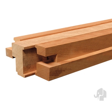 Hardhout montagekozijn 56 x 115 mm voor stompe deuren 93 x 211.5 cm