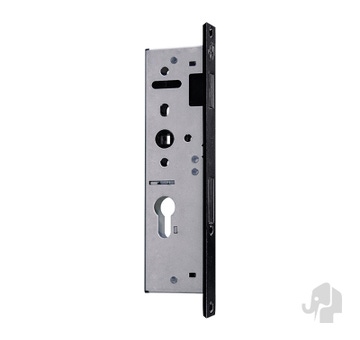 Magneet smal cilinderslot (model 1099.3) | zwarte voorplaat voor stompe deur