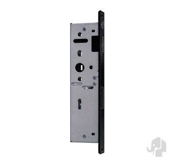 Magneet smal dag- en nachtslot (model 1099.2) | zwarte voorplaat voor stompe deur